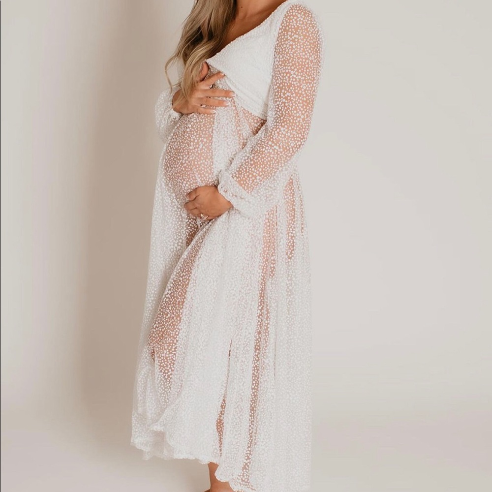 White Fox white glitter gown